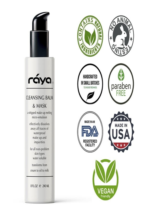 Raya Facial Cleansing Balm and Mask (155) | Natural, Water-Soluble, Fluid Cleanser and Water-Proof Make-Up Remover for Combination and Dry Skin | Can Be Used as a Gentle Cleansing Mask - Image 4